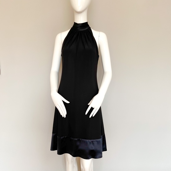 Lauren Ralph Lauren Little Black Dress Mock Neck Sleeveless Short Mini Party 8 - Picture 4 of 13